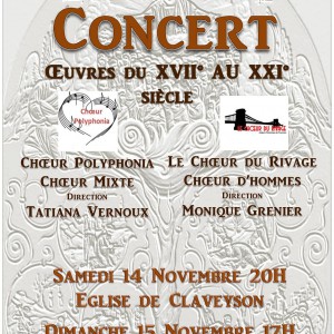 Affiche concert Claveyson et Guilherand-Granges